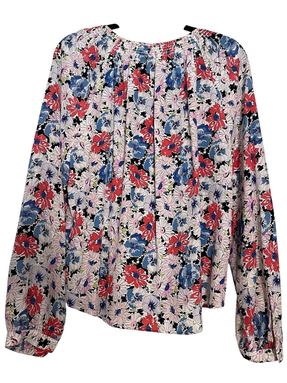 Veronica Beard Silk Floral Watercolor Lightweight Madge Blouse — Size 12 - Picture 4 of 8